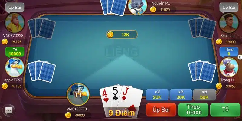 Tham gia bài Liêng trên 77Win khá dễ hiểu