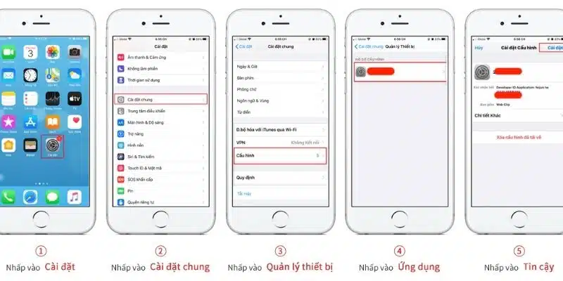 Bạn chơi cần cấp quyền tin cậy khi tải app với thiết bị iOS